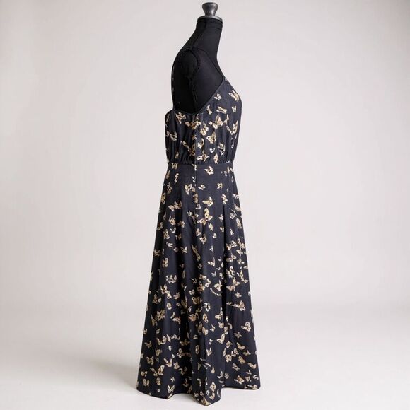 Love Moschino Blue Floral Maxi Dress Size 8 — 53” Length — Elegant Summer Look - Picture 2 of 6